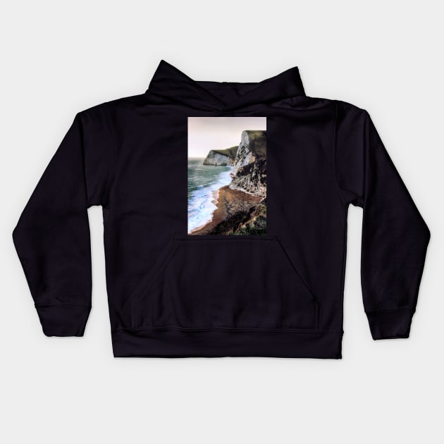 At the cliff edge Kids Hoodie by InspiraImage